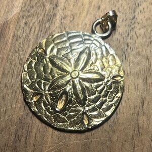 Vintage 90’s Gold Plated Sand Dollar Pendant